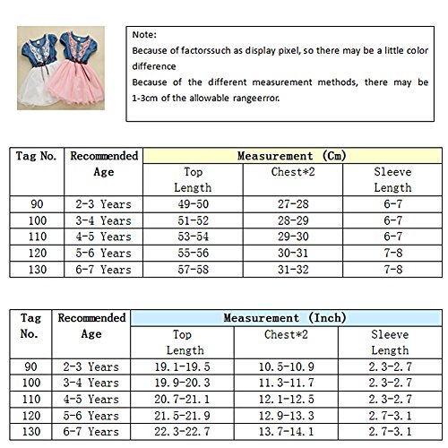 Vestido feminino para bebês da Amazingdeal; vestido de tule com manga curta e jeans de princesa; 2 a