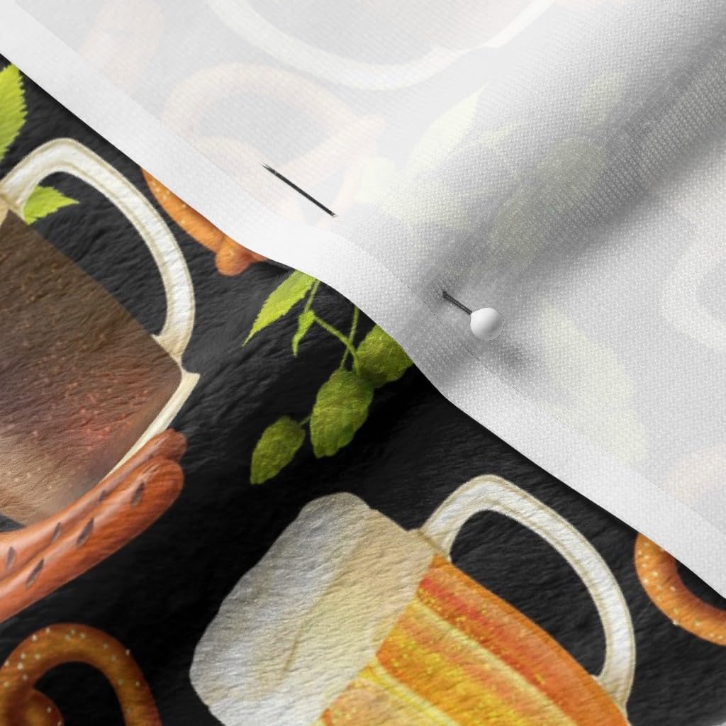 Spoonflower Fabric - Octoberfest Beer Hops Funny Fall German Printed on Minky Fabric by The Yard - Sewing Baby Blankets Quilt Backing Plush