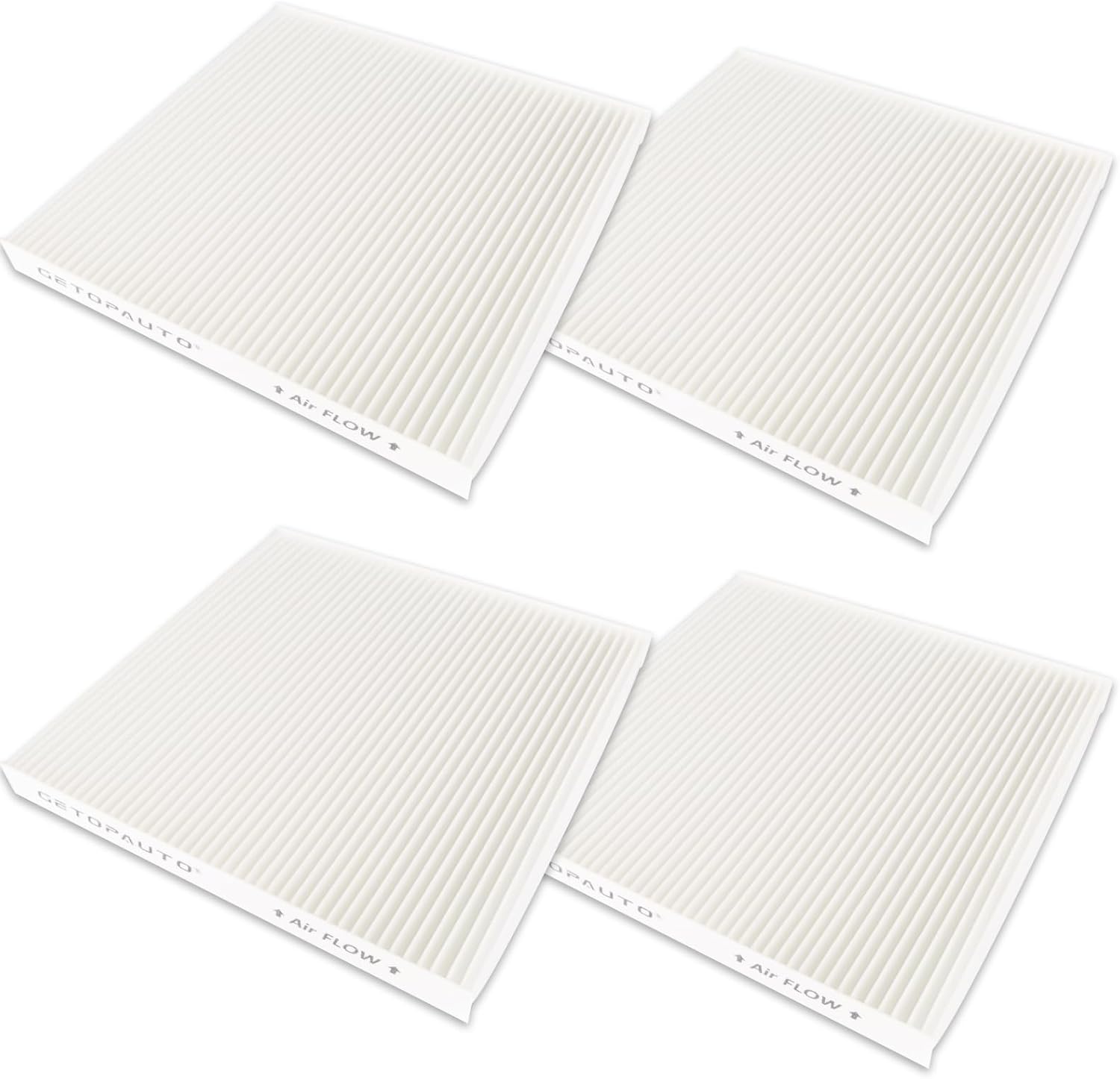 GETOPAUTO P609422 cabin air filter Compatible with Freightliner Cascadia, Columbia, Century Class,and Coronado Replaces AF26235, PA4857, P609422, wix 24318, abp n10g 91559, CAF24003, PA10181(set of 4)