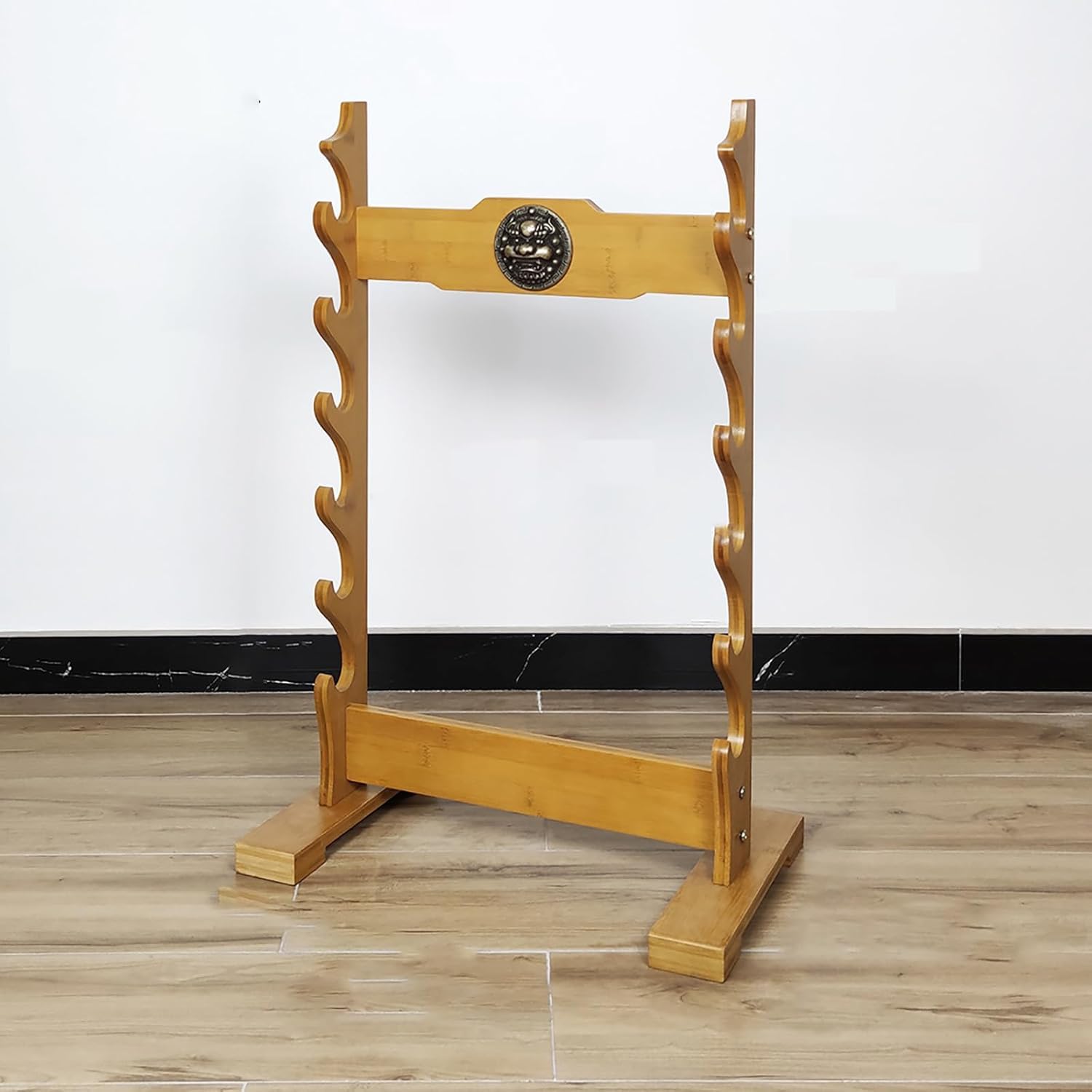YANGC Multi-layer Sword Stand,Sword Stand,Wooden Sword Stand,Large Sword Display Stand for Samurai Katana,Classic Wooden Weapon Stands-6-Layer