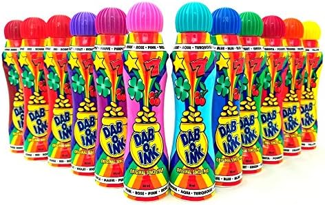 Dab-O-Ink Bingo Dauber - 3 oz - 12 Pack - Assorted Colors