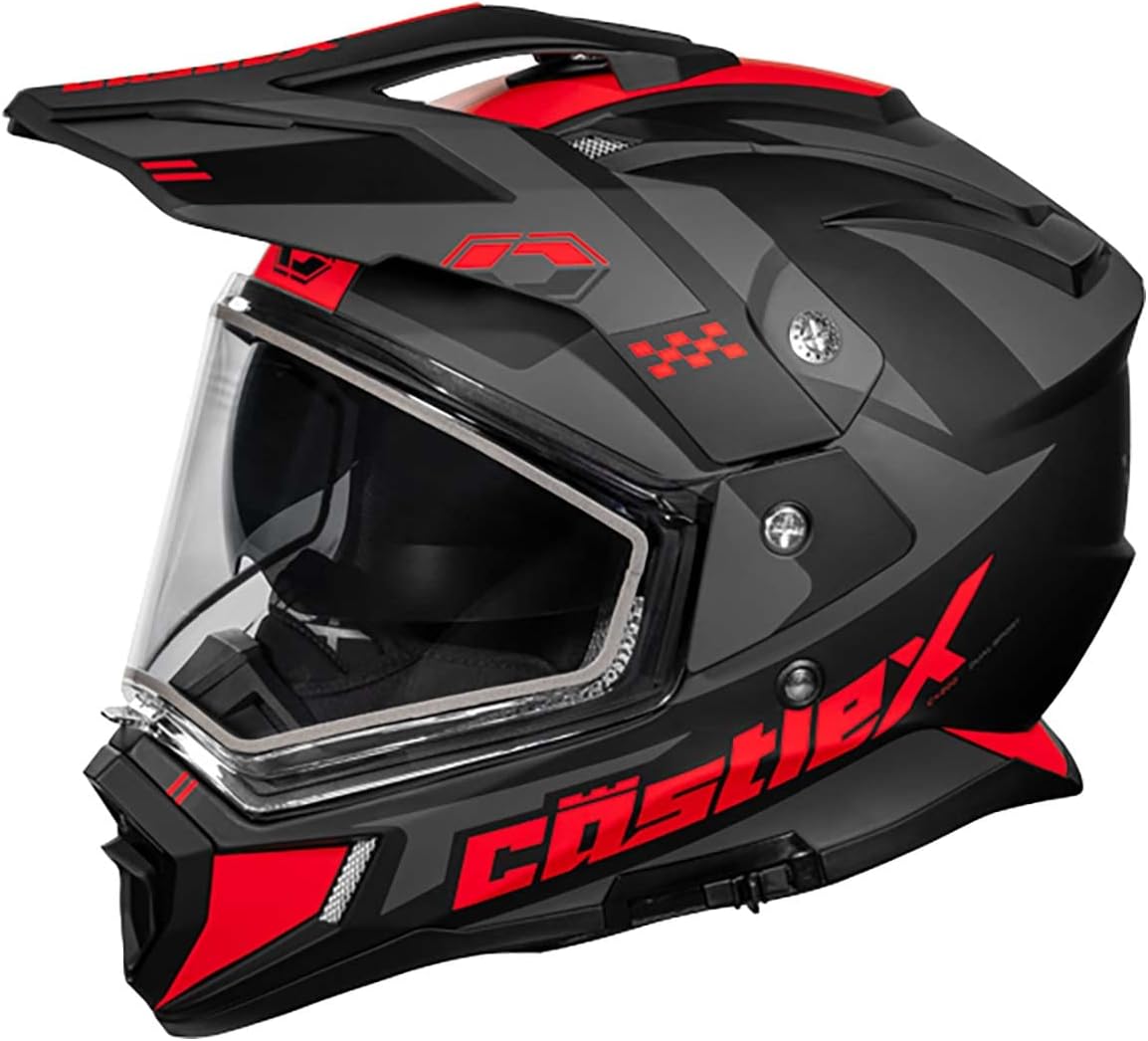 Castle X CX200 Dual Sport Snow Helmet (Matte Black - Medium)