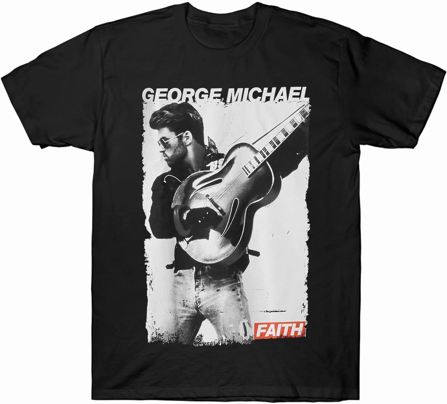 George Michael Tshirt Women Faith Poster Shirt Costume Cotton Shirts for Men Black t-Shirts