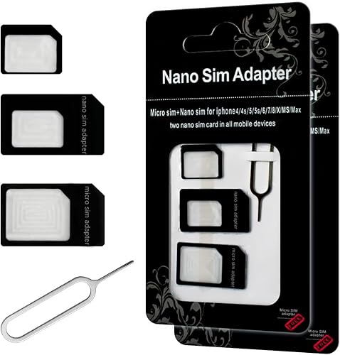 Miniatura 5 de Adaptador de tarjeta Nano SIM, kit convertidor Nano a Micro SIMestándar con pin de expulsión de bandeja para teléfonos inteligentes y dispositivos