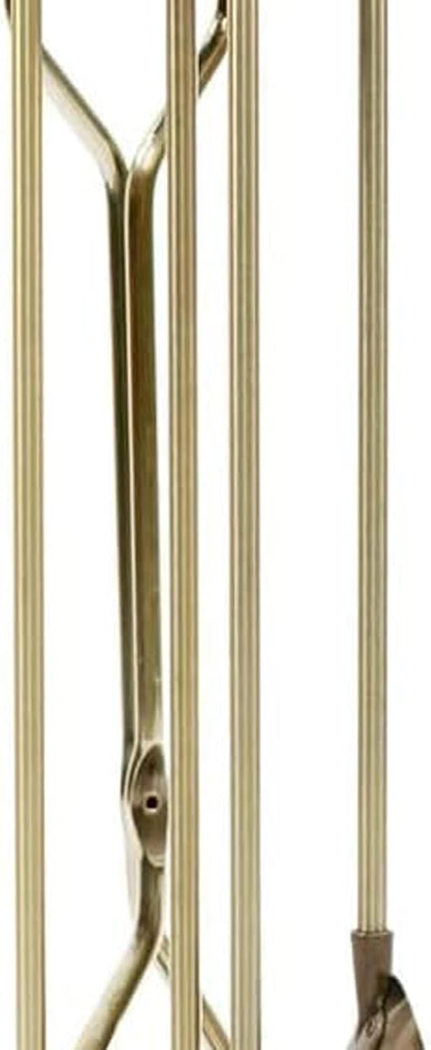Sutton 5-Piece Fireplace Tool Set, Antique Brass