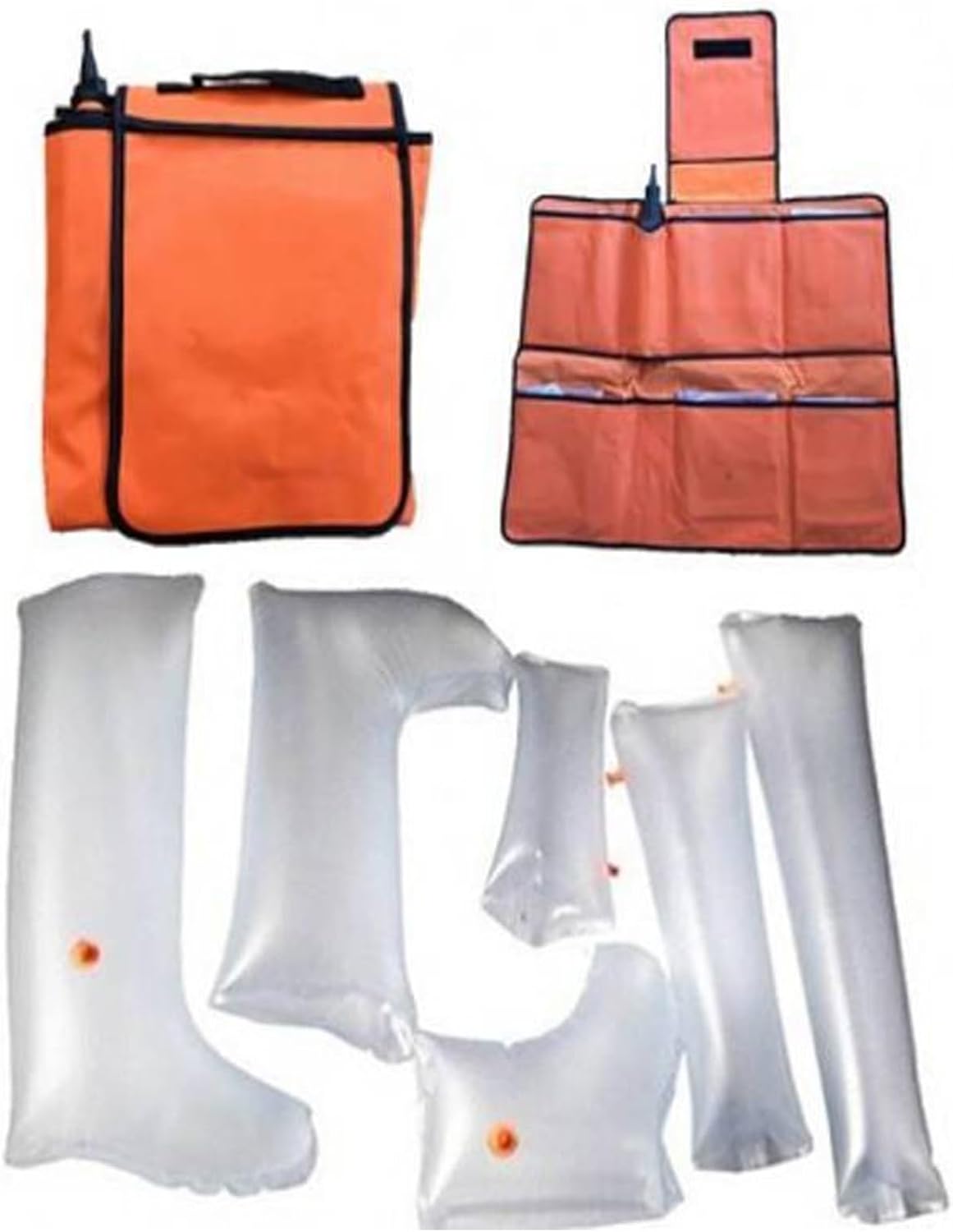 First Aid Air Splint Set Portable Air Compression Immobilizer with Hand Pump, X-Ray Compatible for Outdoor Camping & Trauma Kit, 6-Piece Limb Support for Leg Arm Neck