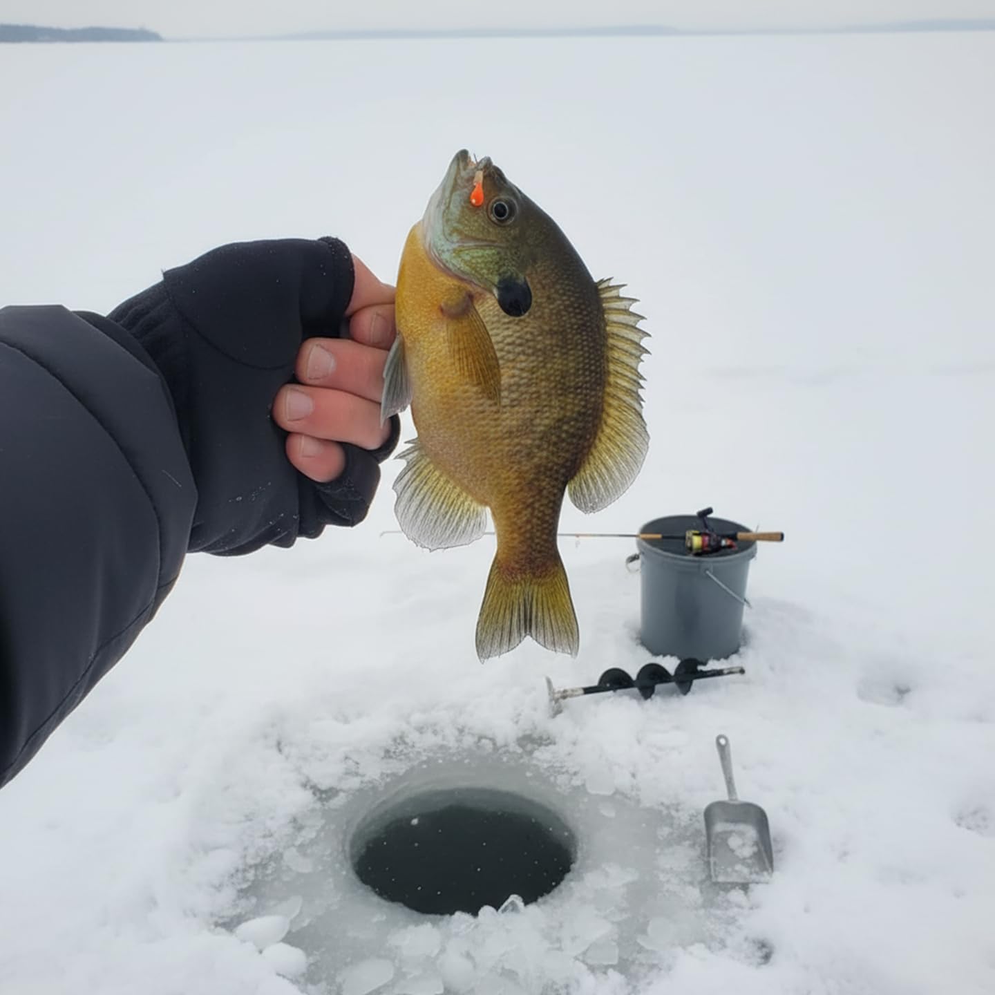 Fishbone Gear Tungsten UV Glow Ice Fishing Jigs - Sol Mates 20 Pack Plus Free Tackle Box Case Included 4mm 1.4gm #10 Hook Jigging Flyfish Lure Bait Walleye Crappie Panfish Trout