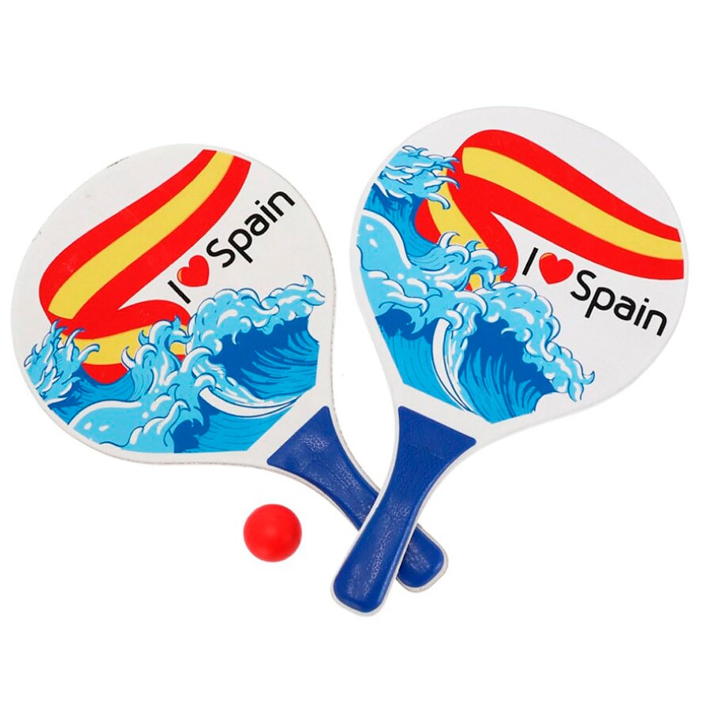 Acan Tradineur - Set de Palas de Playa, Madera, Incluye Pelota, Raquetas, Deporte, Aire Libre