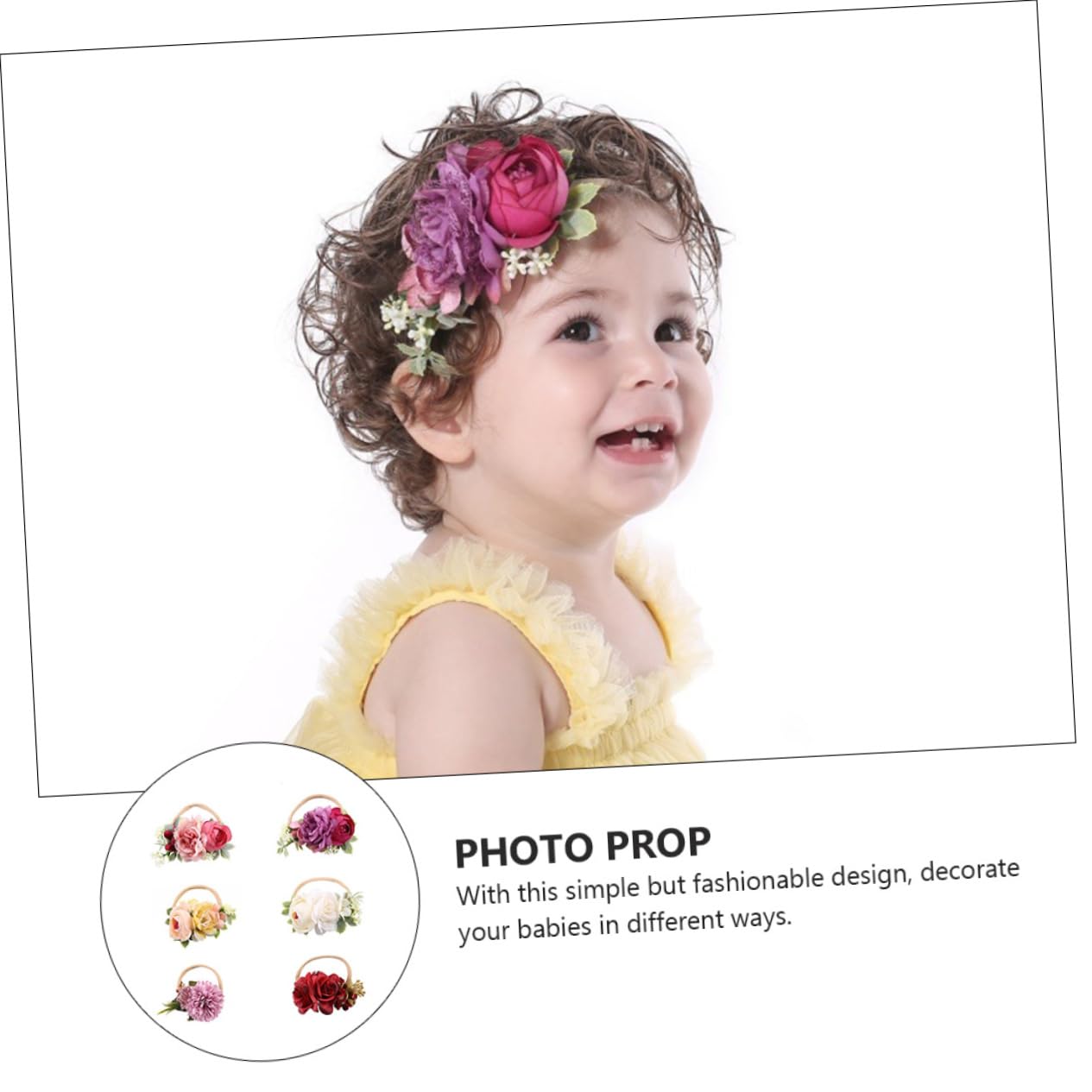 FOMIYES 12stücke Teiliges Bunte Kunstblumen-haarbänder Für Kleinkinder Foto-requisiten Und Haarschmuck Für Besondere Anlässe Wie Geburtstagsfeiern Und Familienfotos