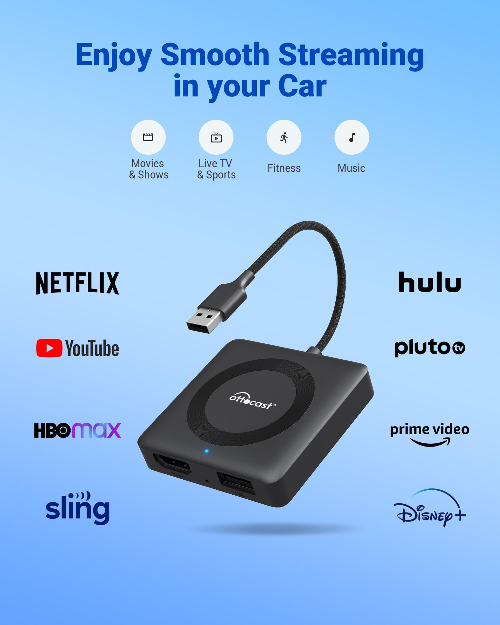 Car Tv Mate OTTOCAST - Fire TV Stick Adapter For Cars With Factory