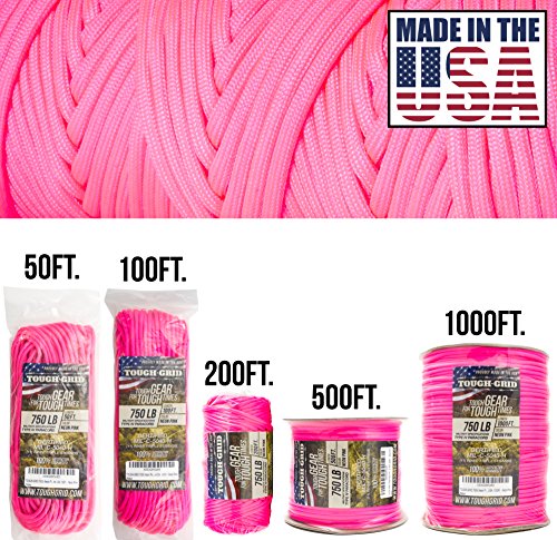 Image of TOUGH-GRID 750 Paracord, 100% Nylon, Made in USA, Type IV Mil-Spec Cord
