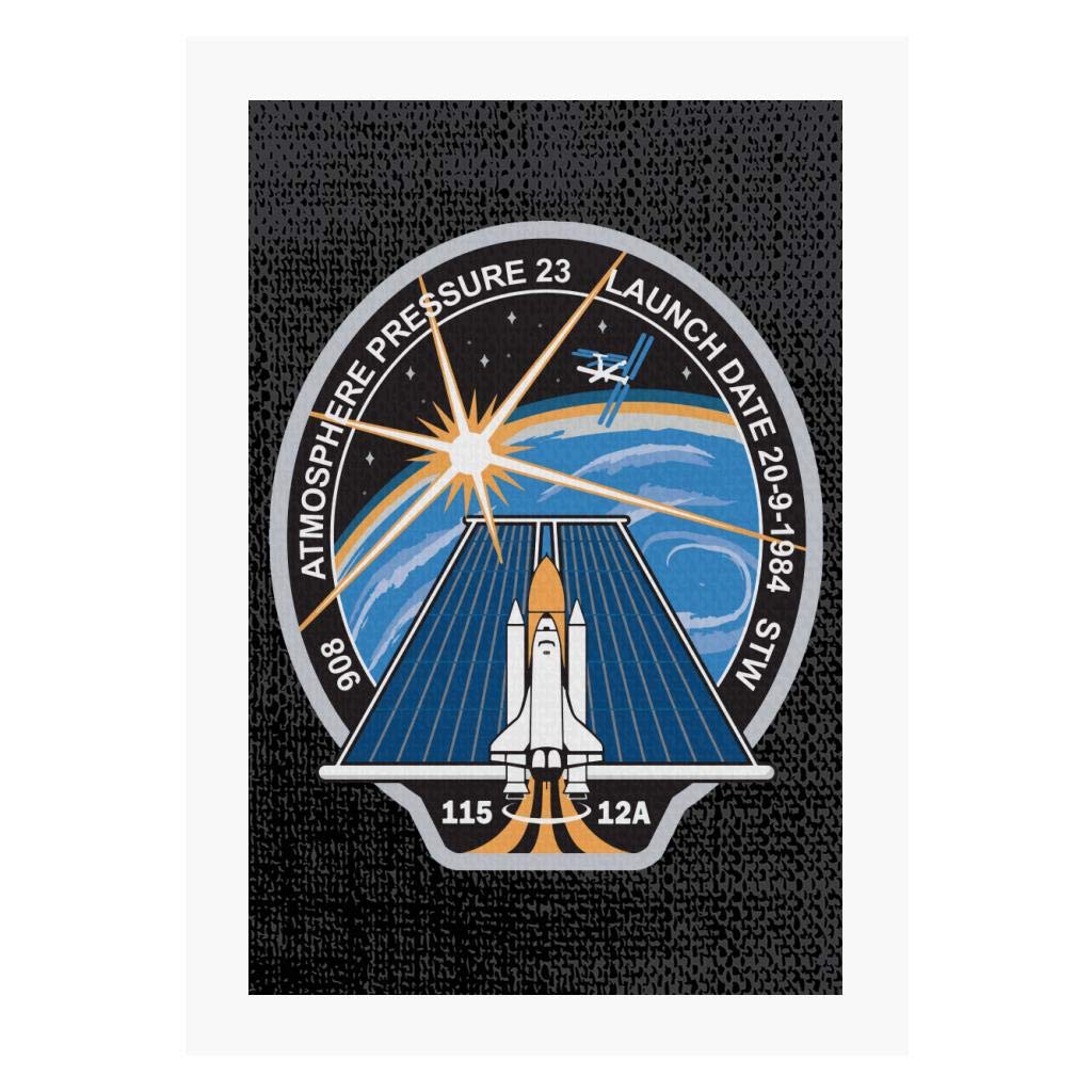 Nasa STS 115 Space Shuttle Atlantis Mission Patch A4 Print
