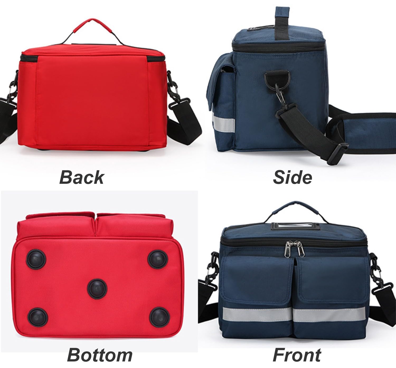 Mochila Profesional De Primeros Auxilios Vacía, Bolsa Médica Táctica con Reflectante, Mochila Médica De Primeros Auxilios De Gran Capacidad para Camping, Senderismo,Paciente,Trabajo,Hogar A