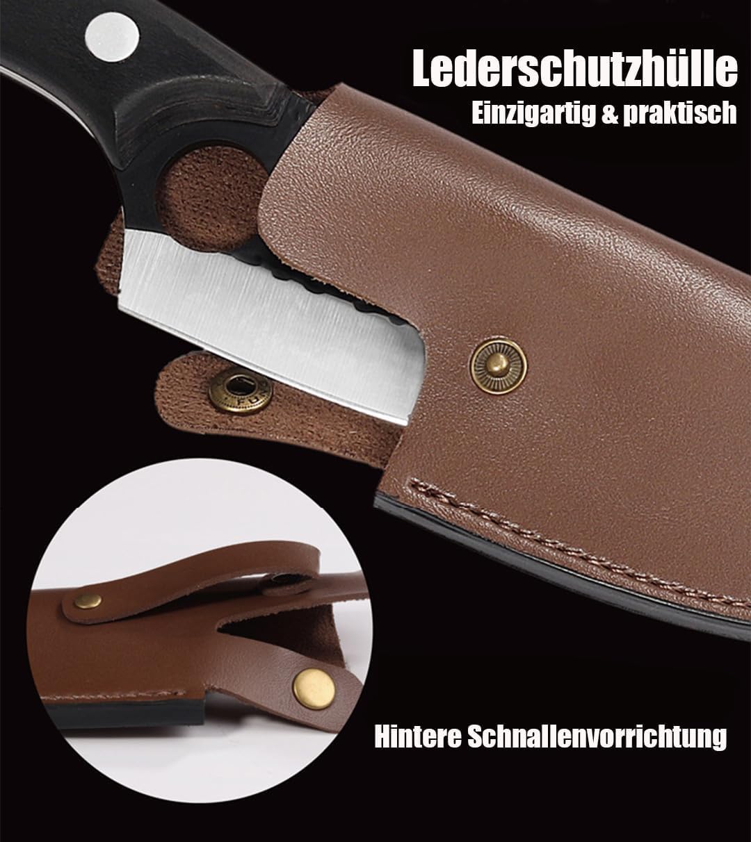 Kochmesser, Küchenmesser - Perfekt zum Schneiden und Zerkleinern, für Grill, Küche und Heimgebrauch