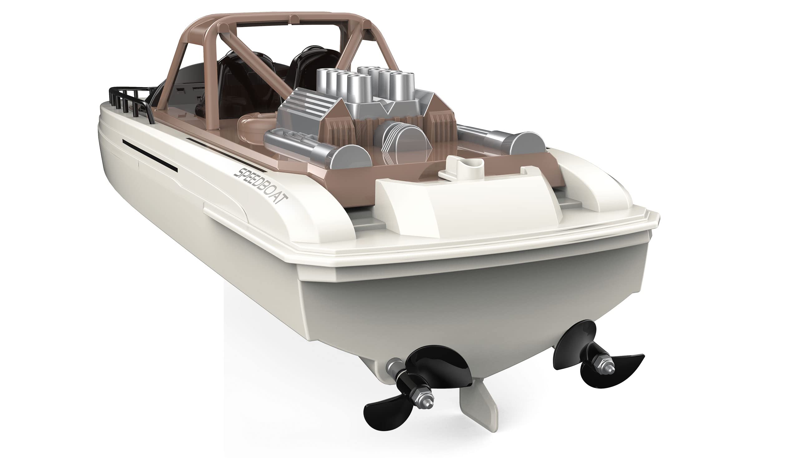 Amewi Aimee 26101 Speed Boot 380 mm, 15 km/h, 2,4 GHz, RTR, marrone/bianco crema
