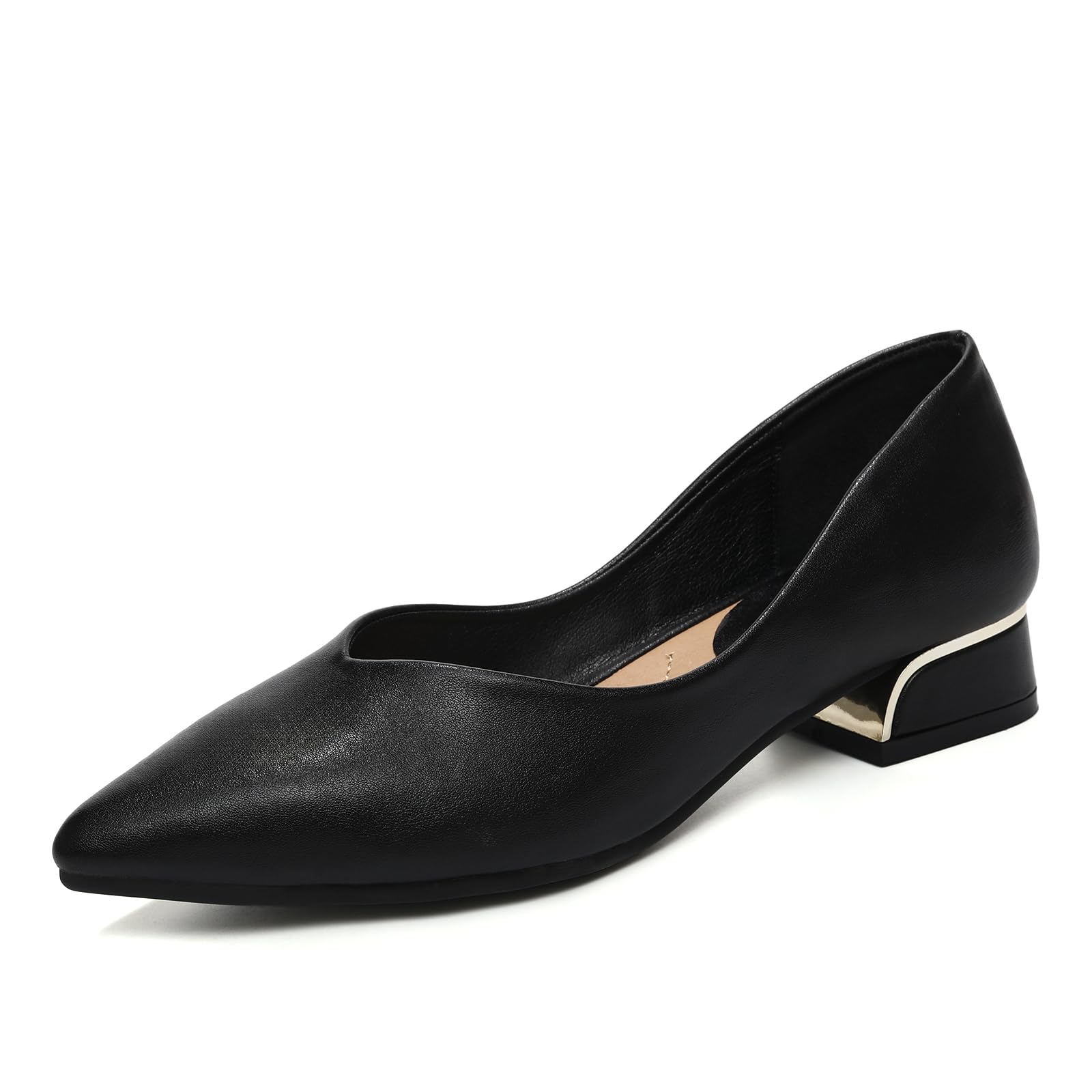HIPPOSEUS Escarpins Femme Élégantes Chaussures de Bureau Confortables Classique Chaussures Habillées avec Talon Bloc,Modèle 320
