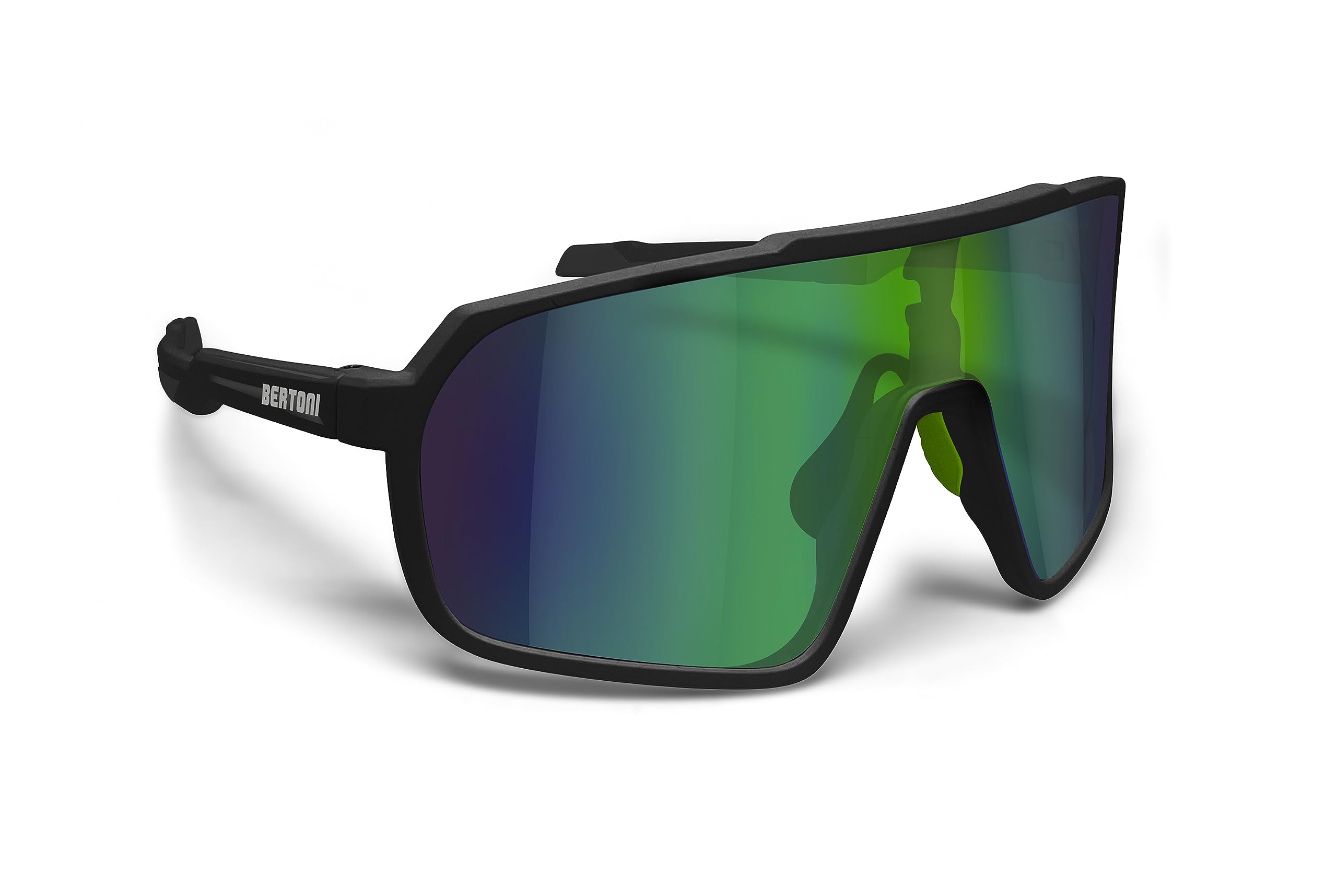 Bertoni Occhiali Sportivi Ciclismo MTB Running per Uomo Donna Lente Ampia Antifog mod. GEMINI