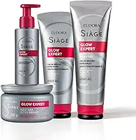 Kit Siàge Glow Expert: Shampoo + Condicionador + Máscara + Leave In (4 itens)
