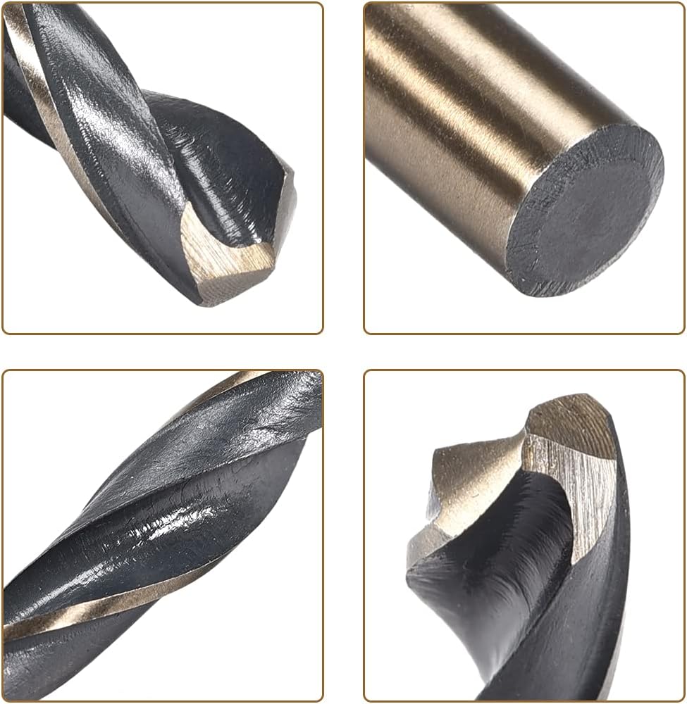 uxcell Straight Shank Twist Drill Bits 3.2mm High Speed Steel 4341 with 3.2mm Shank 10 Pcs for Stainless Steel Alloy Metal Plastic Wood
