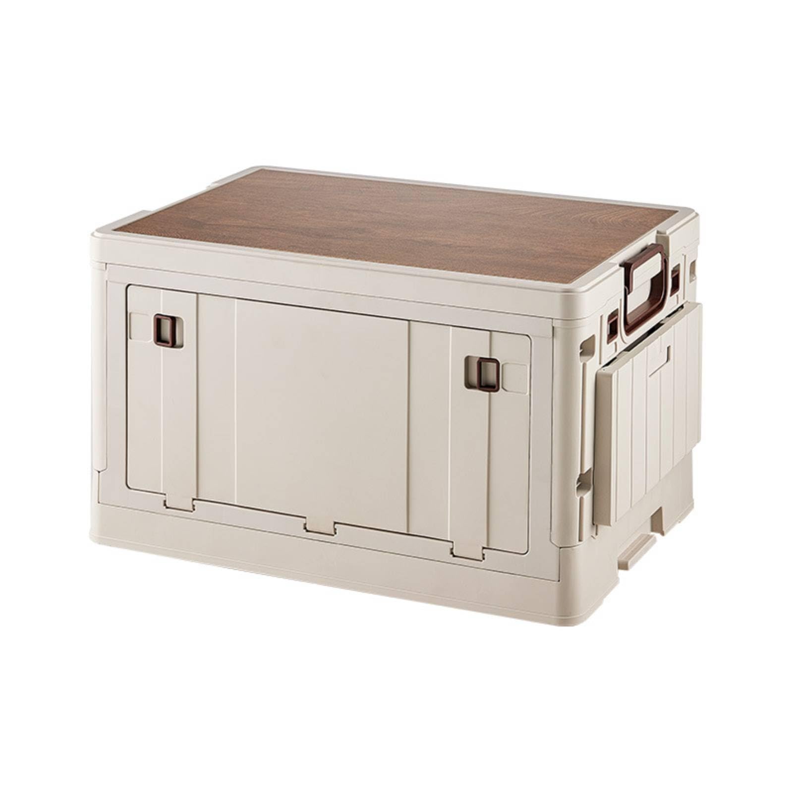 Faltbox mit Tischplatte faltbar Faltbox mit Tischobfläche platzsparend Campingtisch Stauraum für Camping, Picknick