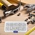 Solid Rivet, 450pcs M2.5 Flat Head Aluminum Rivets Flat Head Solid Rivet 3mm-20mm Length