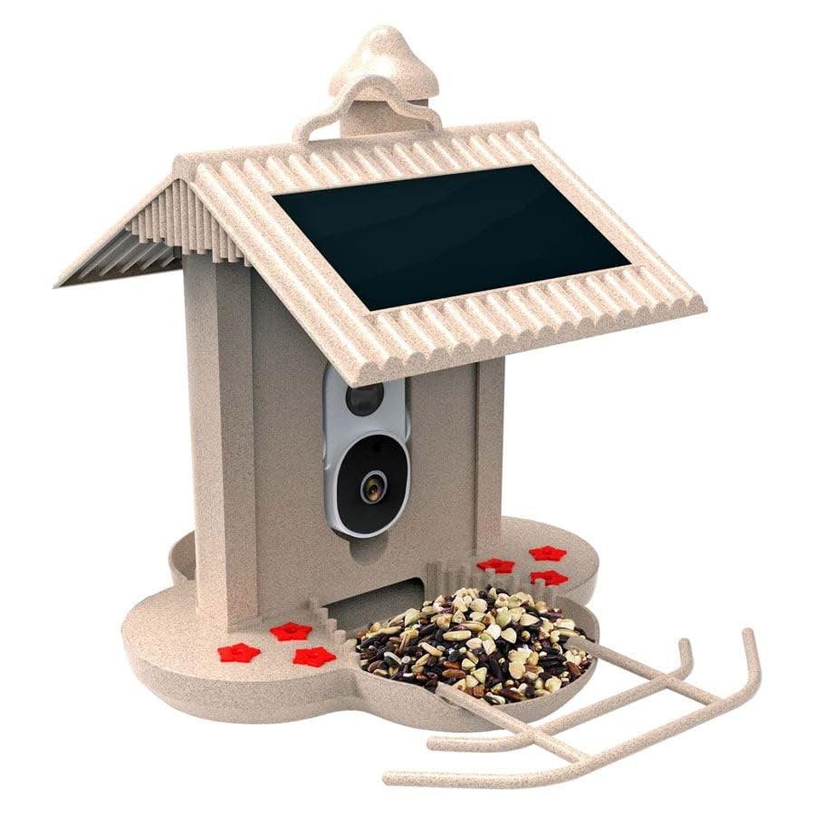 HiBirds Smart Bird Feeder with 1080HD Camera, Wifi and AI Recognition - (HB-5543), Black