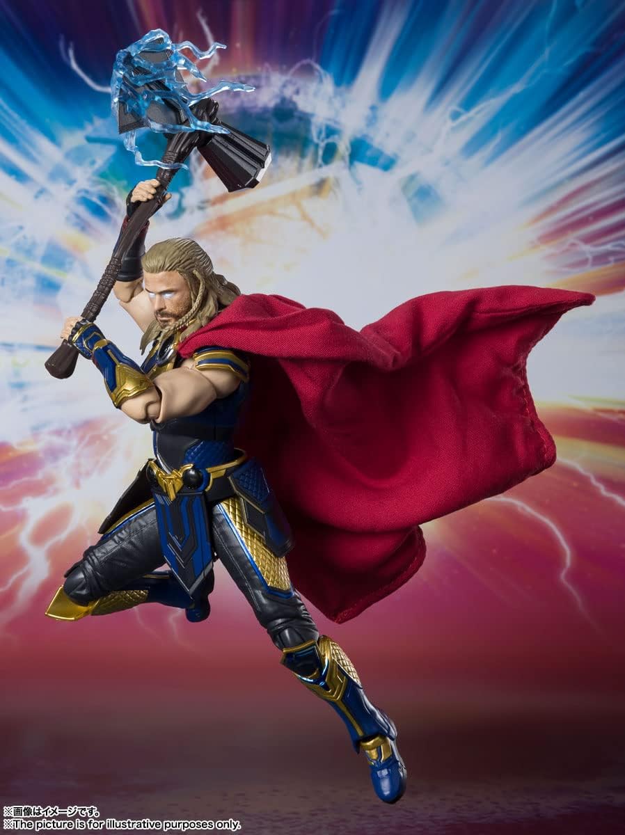 Figure SHFiguarts Thor Love and Thunder Marvel 165mm Bandai detail gila abis