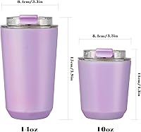 Vista 107 de Puraville Insulated Tumblers with Lid, 10 oz Travel Coffee Mug Stainless Steel Vacuum Cup, Leak Proof Reusable Double Walled Coffee Tumbler for Iced