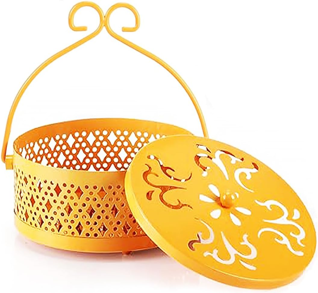 2-Piece Mosquito Coil Holder - Retro Portable Hanging Incense Burner With Handle, Fireproof For Indoor Outdoor Camping