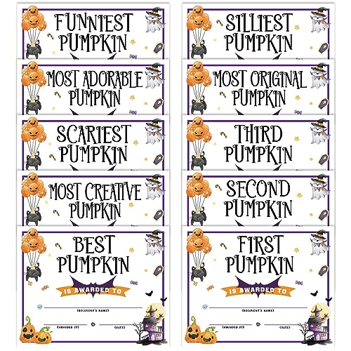 Certificats concours citrouille Halloween Cholemy pour récompenser les enfants