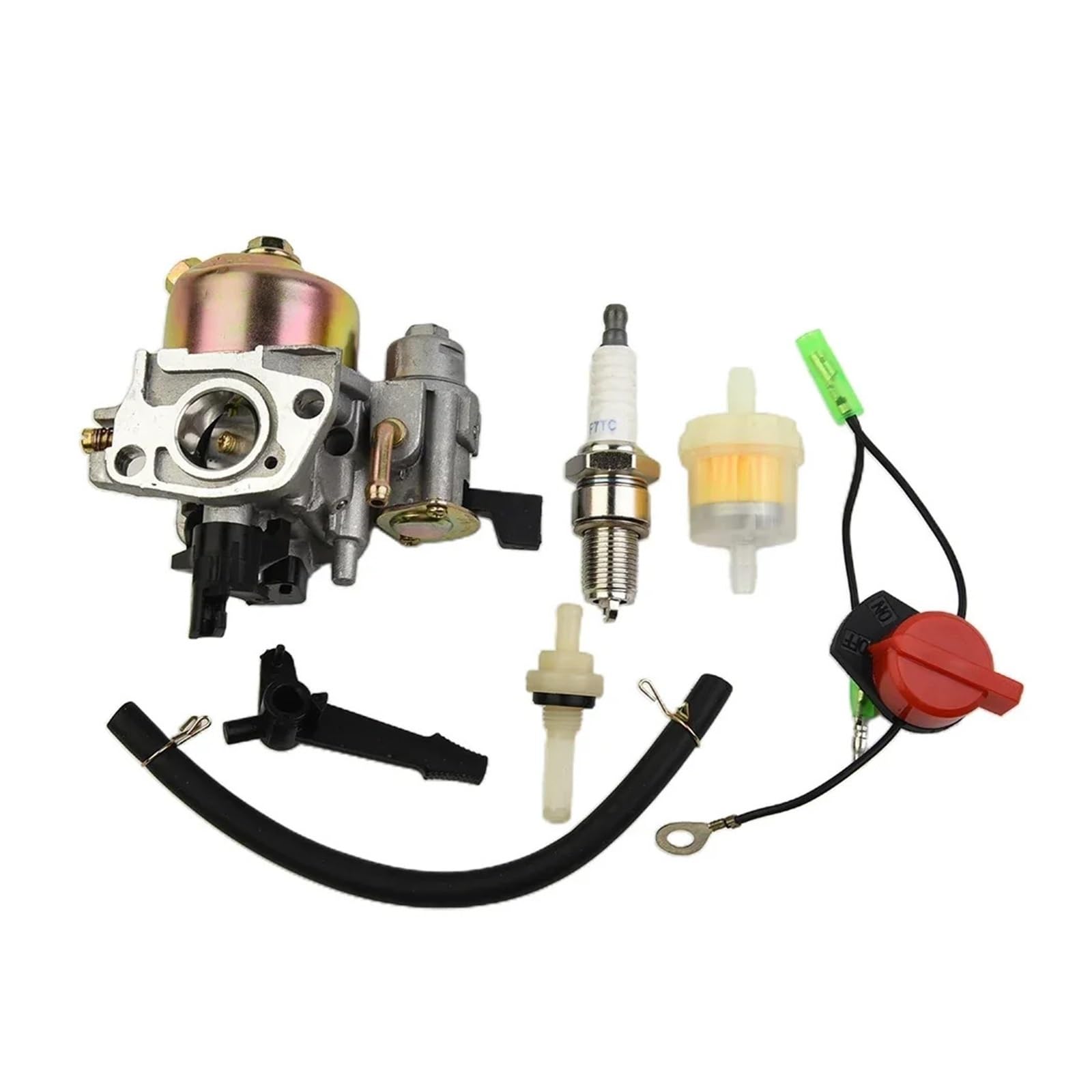 1 Juego de filtro de combustible y carburador for generador h0-n-d-a GX120-GX160-GX200 5.5 6.5. Piezas de motor for generador. Herramienta de jardín.