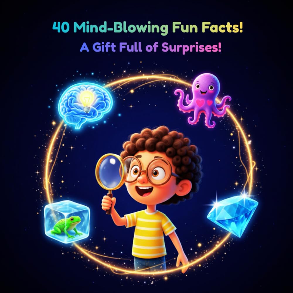 40 Mind-Blowing Fun Facts! A Gift Full of Surprises!: Surprising Science, Space Secrets, and Incredible Animals for Kids Who Love to Say "NO WAY!"