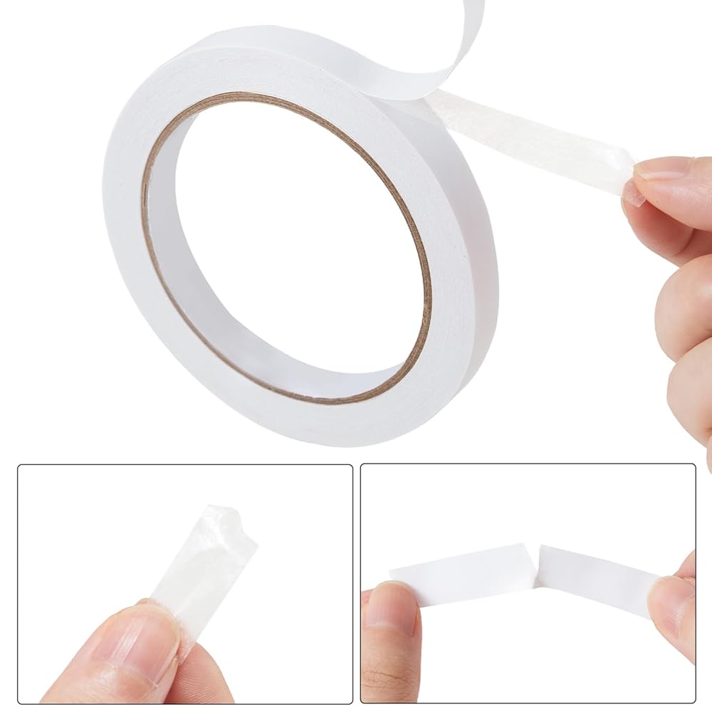 1/2  2 Rolls Double Sided Adhesive Sticky Tape for Arts, DIY, Crafts, Photography, Scrapbooking, Card Making, Gift Wrapping, Office School Stationery Supplies, Home Supplies(Width: 12mm) view 4