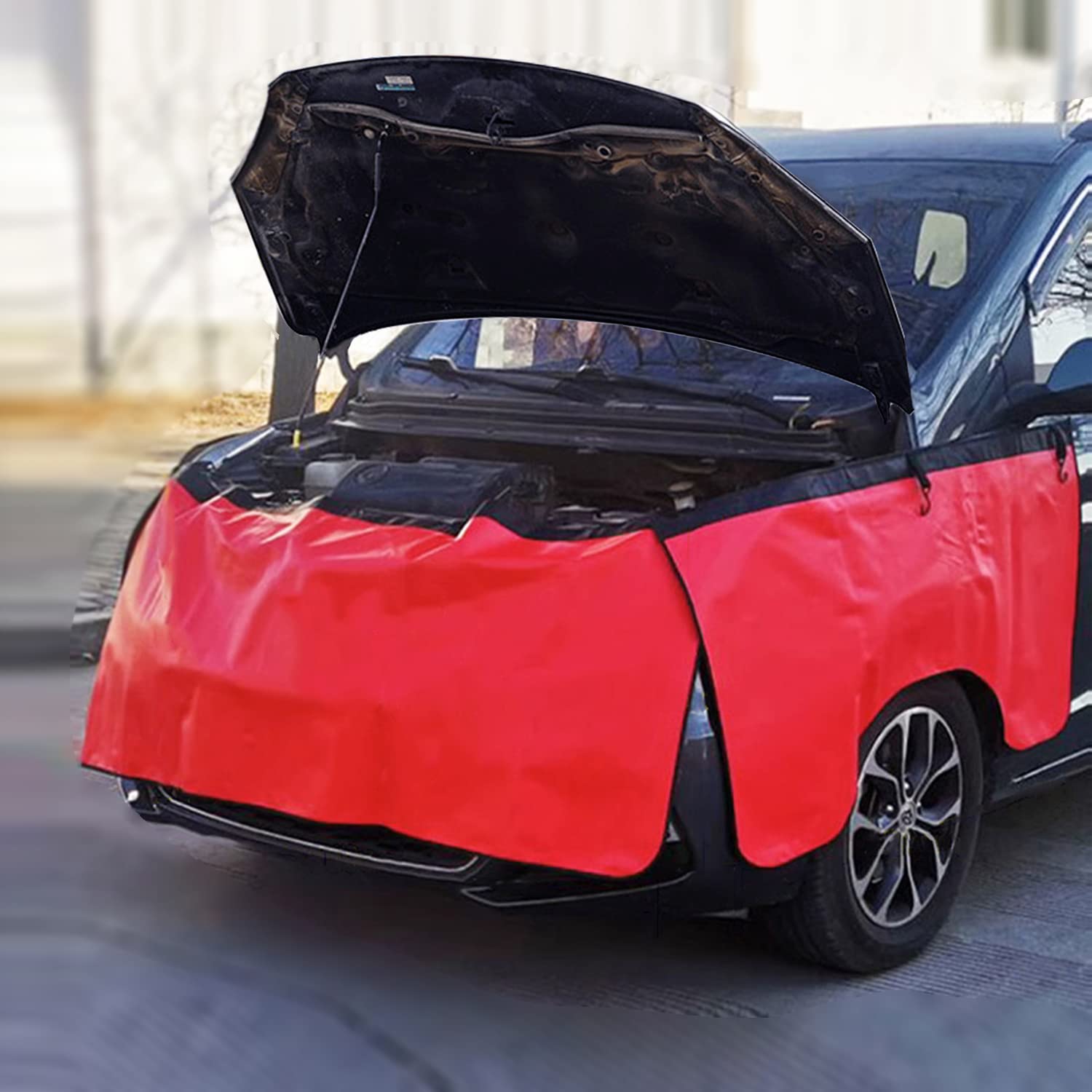 QUYDDC Thicker Fender Covers for Mechanic Mat Accessories with Strong Magnet and Hooks Convenient Fixation, Waterproof Synthetic Leather Resistant to