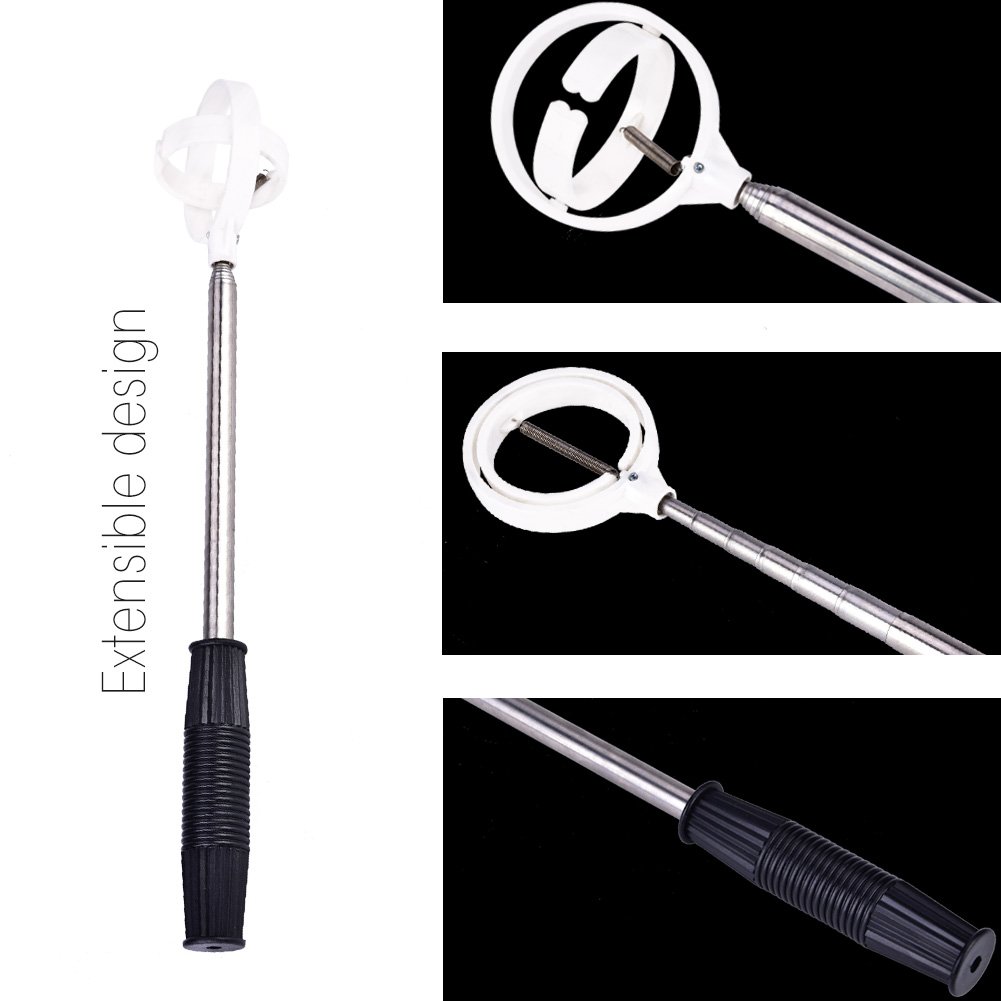 Golfball-Retriever, Teleskop-Golf-Pick-up Praktisches Golf-Picker-Ball-Pick-up-Werkzeug Geräte-Retriever-Schaufel Leicht und stark(Weiß)