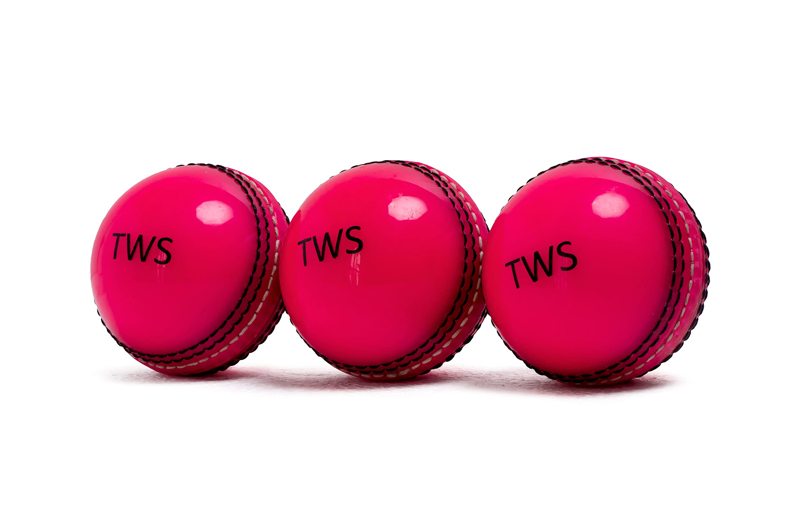 ZIPPER UK Cricket Ball for Practice and Matches Play Seam, Swing, Bounce, Junior & Senior (Pink, Pack of 3)