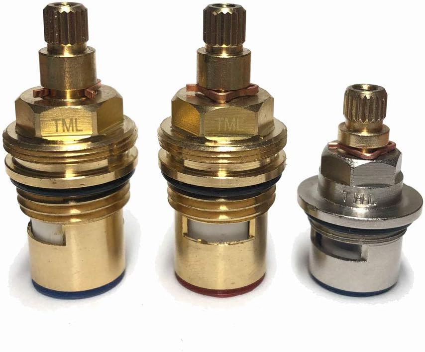 Brita Torlan/Kelda Paini 3 Way Filter Tap Replacement Ceramic Compatible Cartridges (Set of 3 Valves Hot/Cold/Filter)