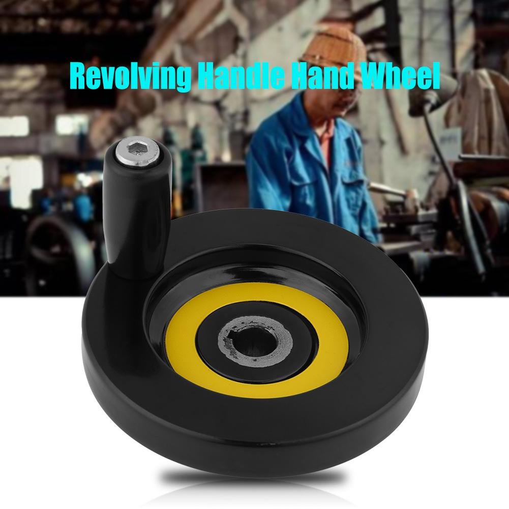 CNCMANS Volant à Main 80mm Avec Poignée Rotative - Diamètre Axe 8mm Pour Tour Fraiseuse CNC Industrielle