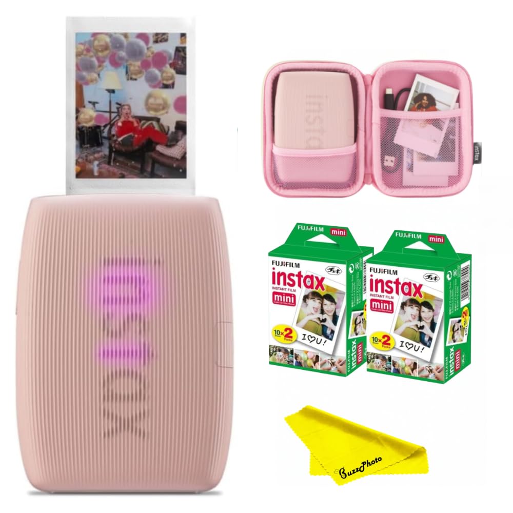 Fujifilm Instax Mini Link 3 Smartphone Printer (Rose Pink Bundle)