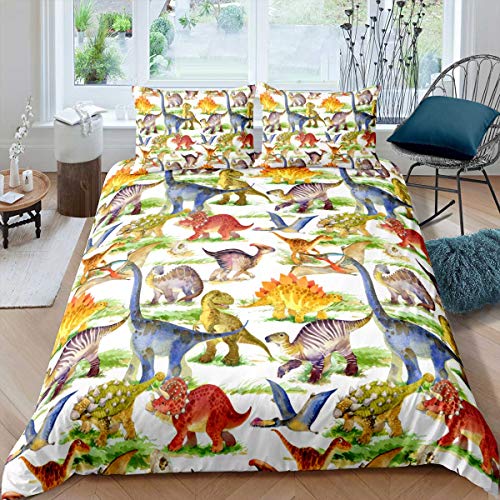 United Labels Sesamstraße Kissen - Krümelmonster Dekokissen Blau 30x30 cm 2 Loussiesd Kinder Bettwäsche Set Cartoon Dino 135x200 cm Dinosaurier Jungen Bettbezug für Mädchen Kids Microfaser Himmlische Qualität Betten mit 1 Kissenbezug 80x80cm Einzelbett 2 teilig