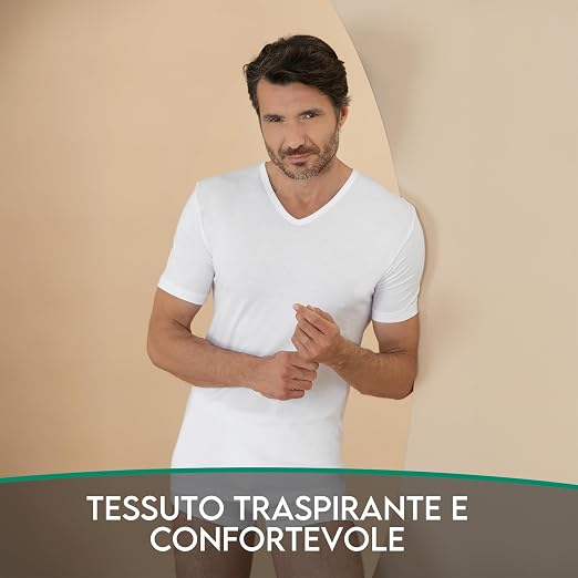 Pack 10 Magliette Uomo Manica Corta Roly Beagle - 100% Cotone - Bianco - Intimo E Basic