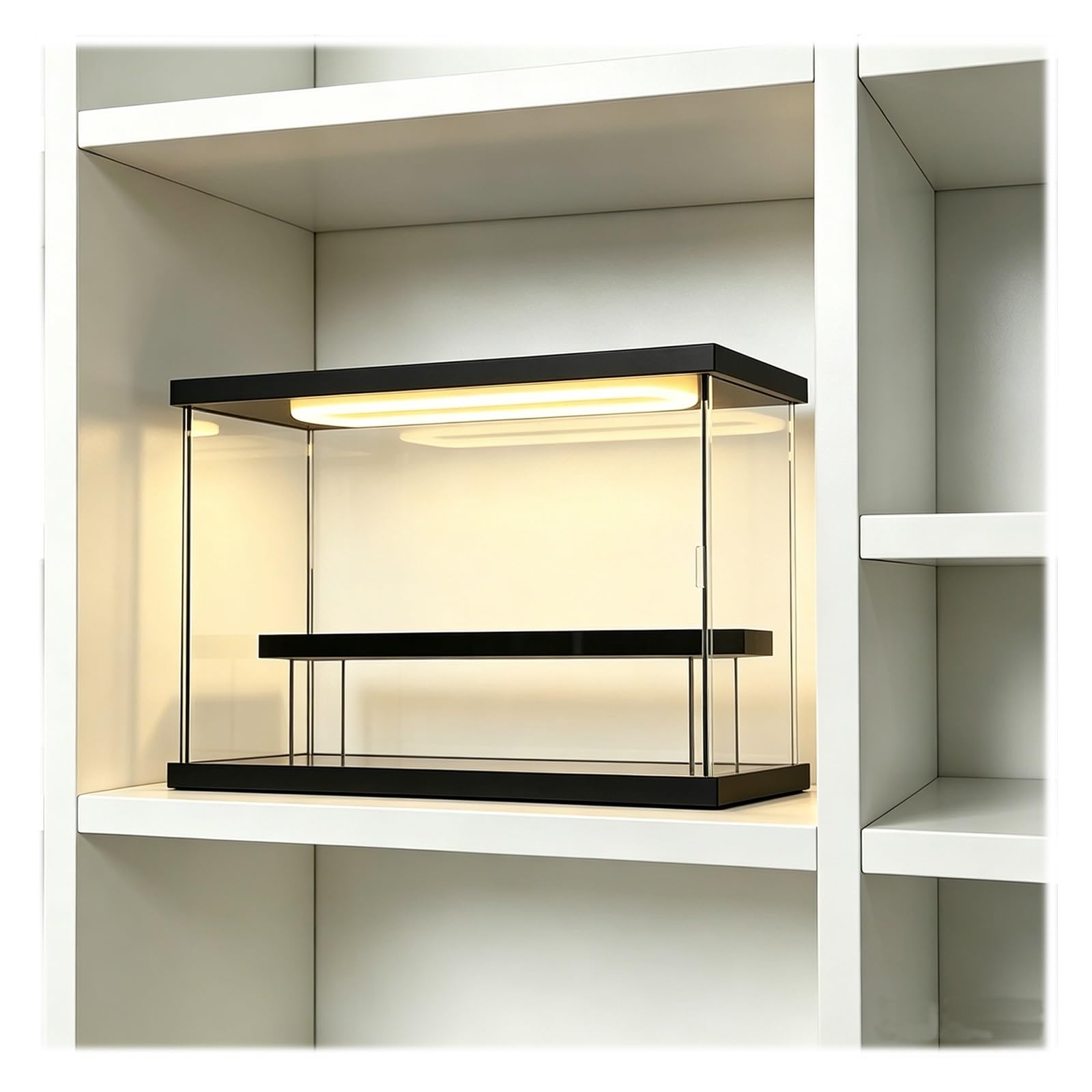 Teca Plexiglass Vetrina in Acrilico Trasparente Impermeabile per Esposizione Esterna, Vetrina per Presentazione Antipolvere di Facile Installazione, Acrilico Regolabile(A)