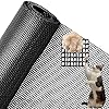 Pet Proof Window Screen Replacement Adjustable Thicken Charcoal Fiberglass Screen Mesh Dog Cat Net for Patio Porch Sliding Door (48"*100")