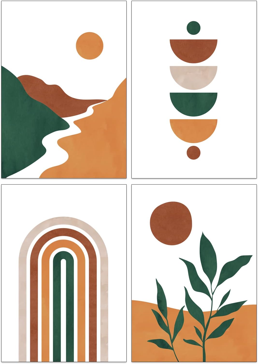 32 Abstract Blank Greeting Cards with Envelopes made from Recycled Paper (Earth Colours)