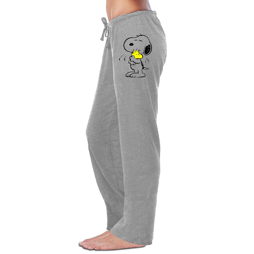 Woman Snoopy Woodstock Music Festival Drawstring Cotton Tall Sweat Pants