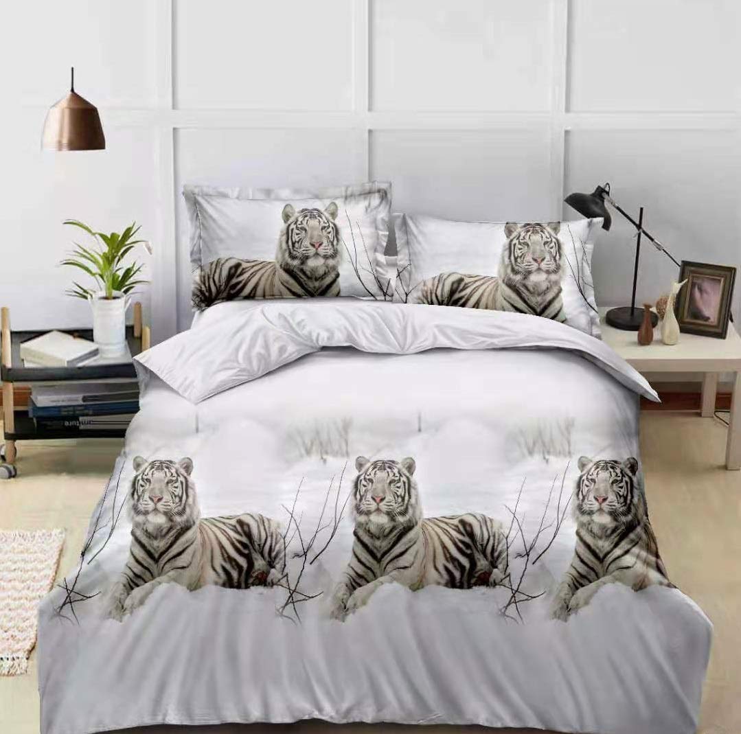 THL 3d Design Printed 4 Piece Complete Bedding Set Duvet Quilt Cover Fitted Sheet Pillowcase (348, Superking)
