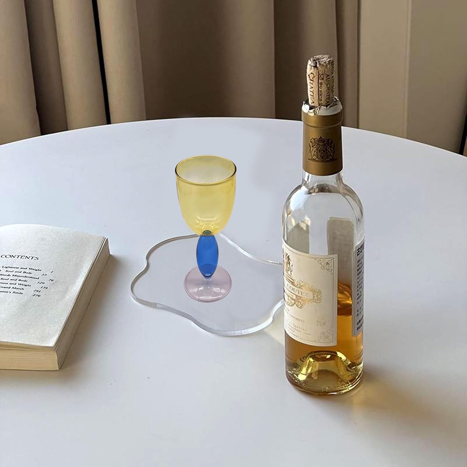 Flylin Creative Wine Glasses, 13.5 oz Red Wine Glass Colorful Wine Glass Goblet Wine Cocktail Juice Glass for Party Dinner Wedding Festival Kitchen Bar Celebration (1Pcs) (4) - Image 7