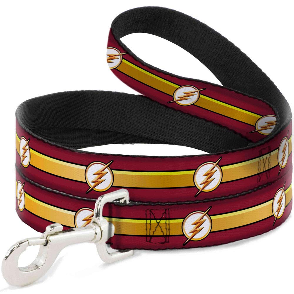 Laisse pour chien Buckle-Down durable motif Flash bordeaux et or