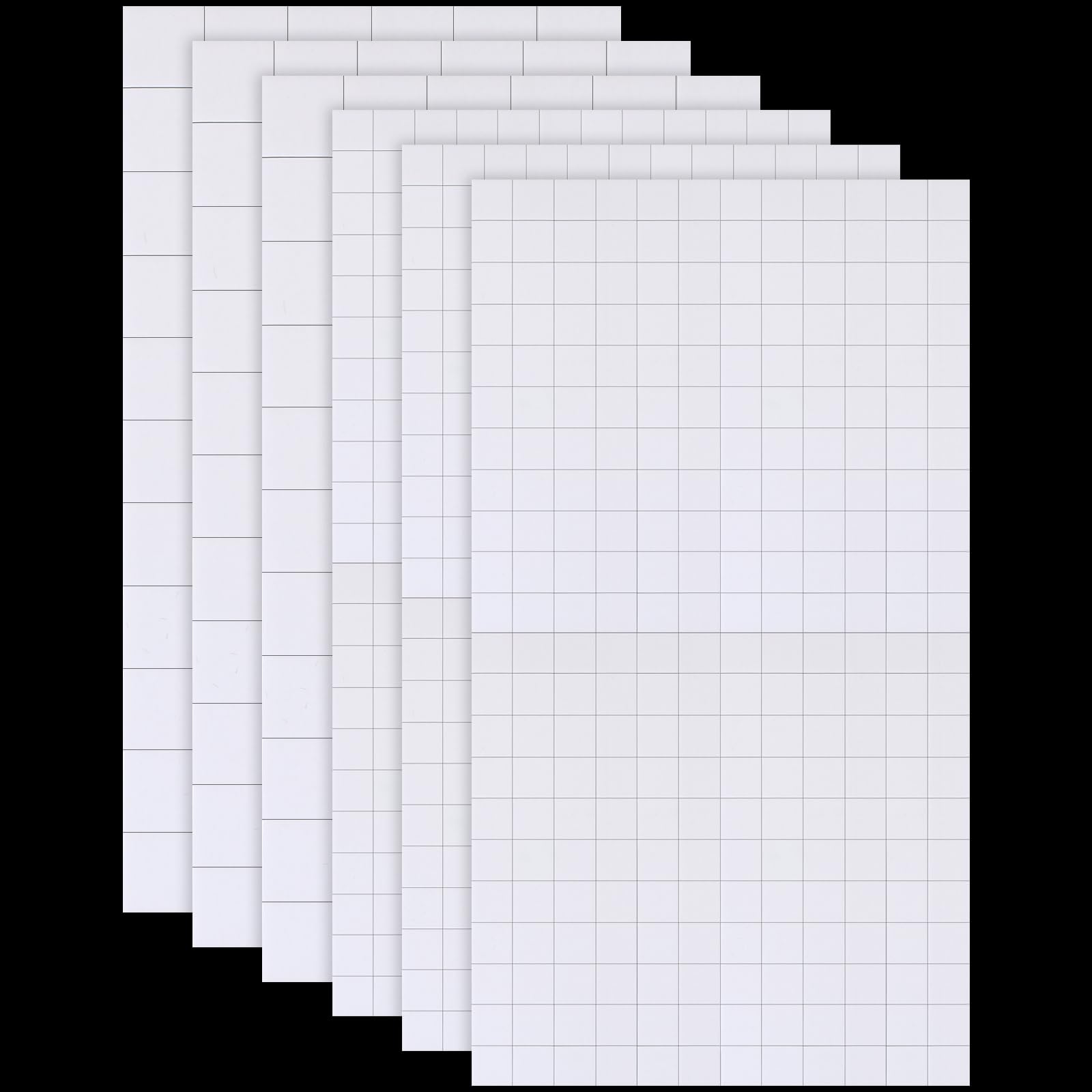 6 Sheets Foam Dots Squares Double Sided Dual-Adhesive 3D Pop Foam Tape Square Sticky Strips Adhesive Mount for Scrapbook DIY Art Crafts Office Supplies, 2 Sizes