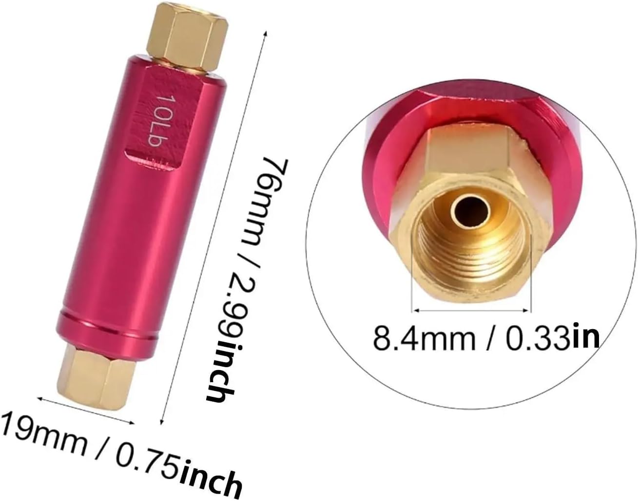 2X Brake Pressure Check Valve Aluminum Alloy Multiuse Automotive Brake System Residual Valve for Car Truck Spare Parts